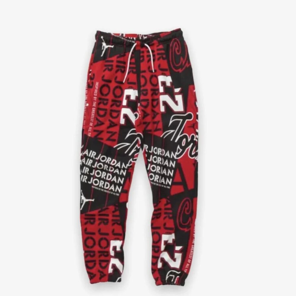 Women's Jordan Sweatpants Black Red DD9298-687